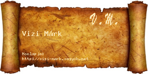 Vizi Márk névjegykártya