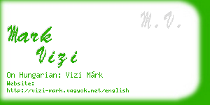mark vizi business card